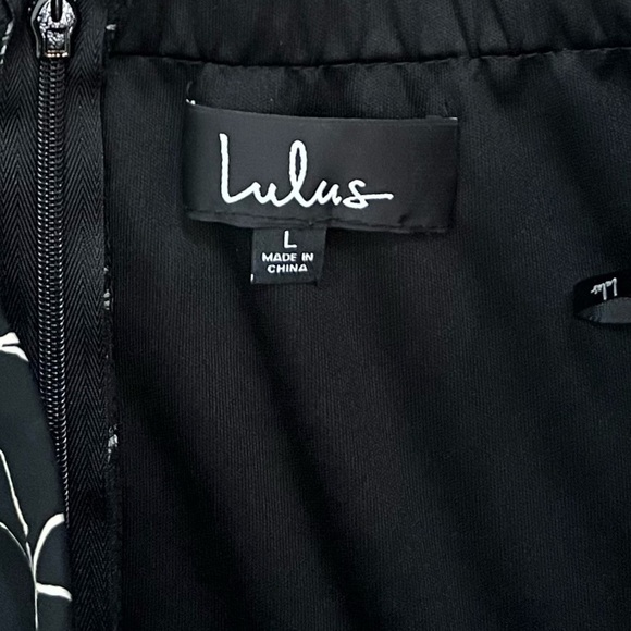 NWT Lulus Dancing in the Dark Black and White Print Strapless Jumpsuit Black - Picture 4 of 7